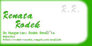 renata rodek business card